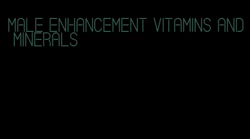 male enhancement vitamins and minerals