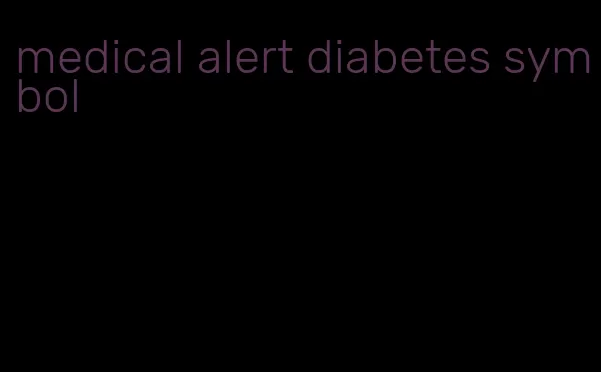 medical alert diabetes symbol