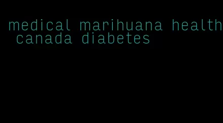 medical marihuana health canada diabetes