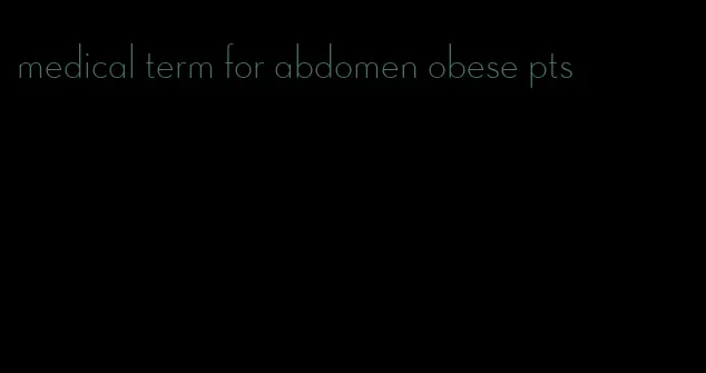 medical term for abdomen obese pts