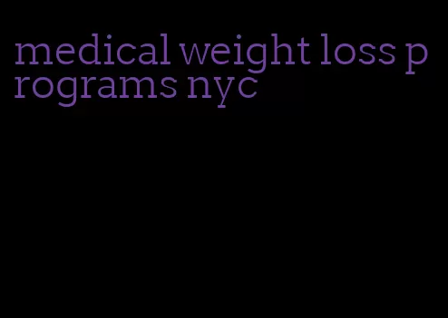 medical weight loss programs nyc