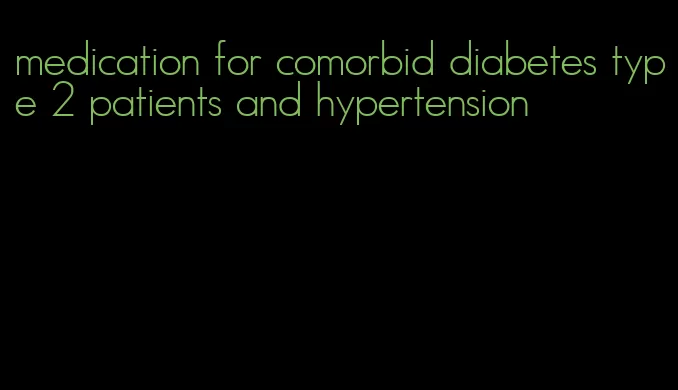 medication for comorbid diabetes type 2 patients and hypertension