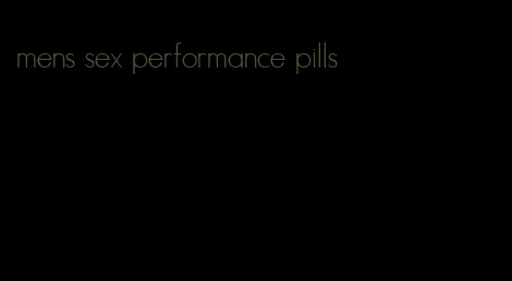 mens sex performance pills