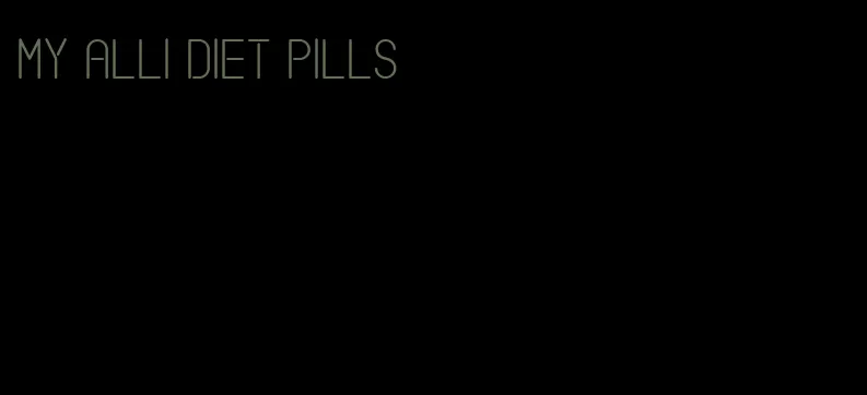 my alli diet pills