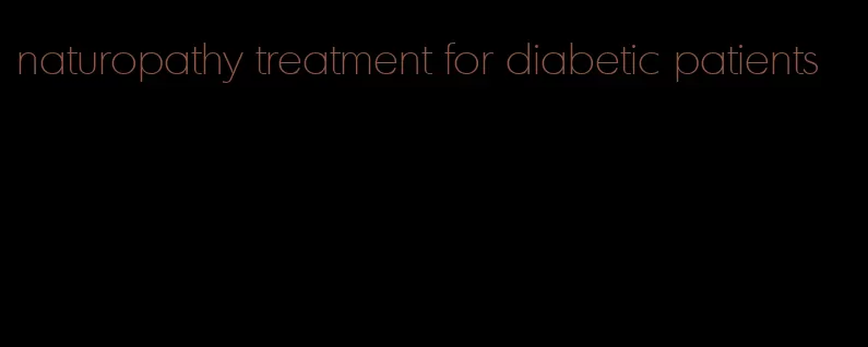 naturopathy treatment for diabetic patients