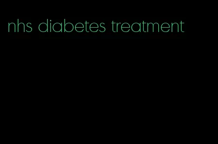 nhs diabetes treatment