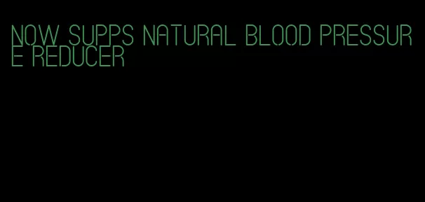 now supps natural blood pressure reducer