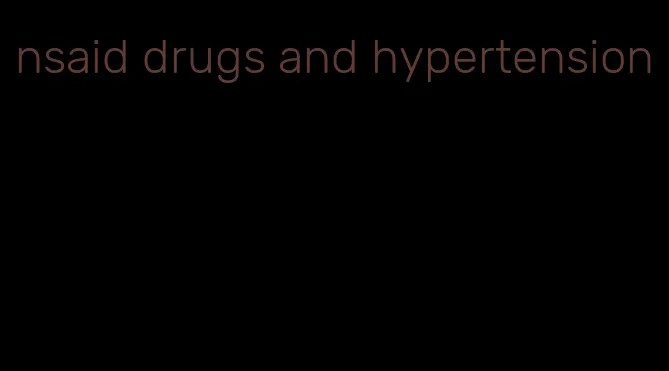 nsaid drugs and hypertension