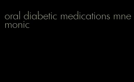 oral diabetic medications mnemonic