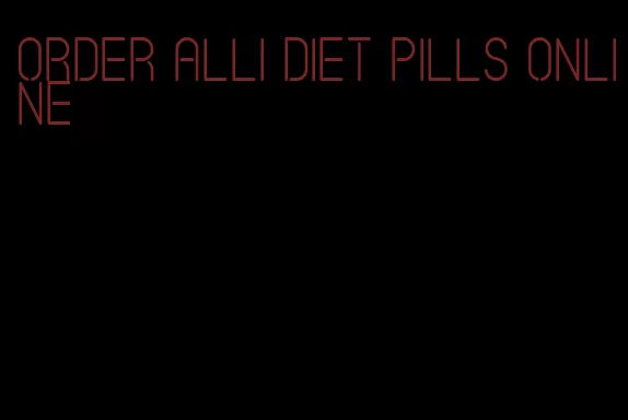 order alli diet pills online