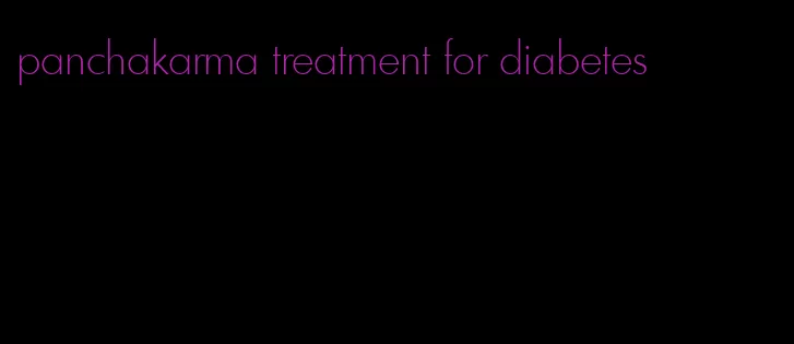 panchakarma treatment for diabetes
