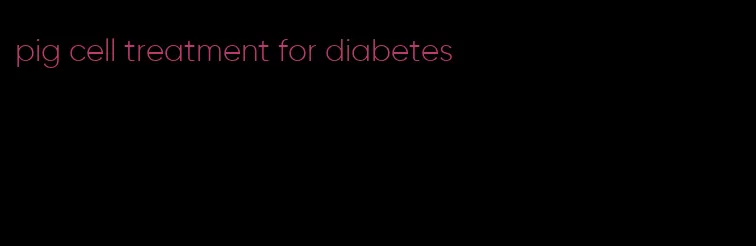 pig cell treatment for diabetes