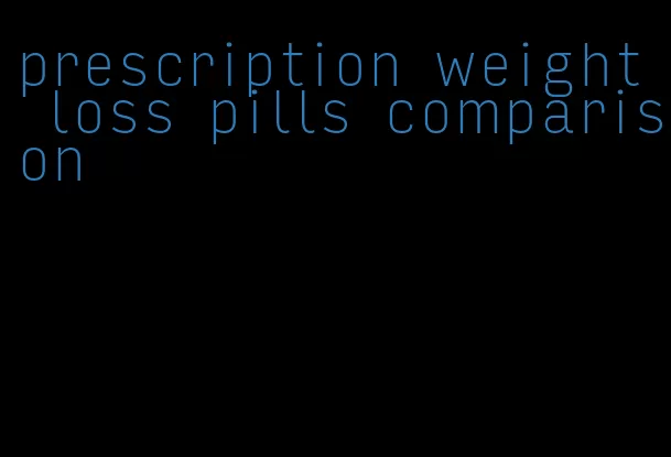 prescription weight loss pills comparison