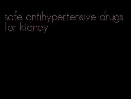 safe antihypertensive drugs for kidney