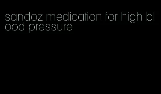 sandoz medication for high blood pressure