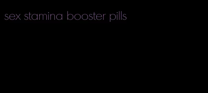 sex stamina booster pills