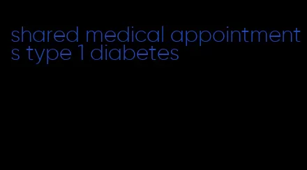 shared medical appointments type 1 diabetes