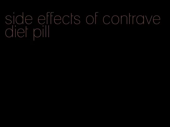 side effects of contrave diet pill