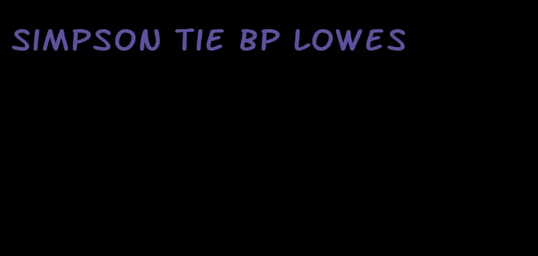 simpson tie bp lowes