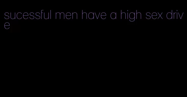sucessful men have a high sex drive