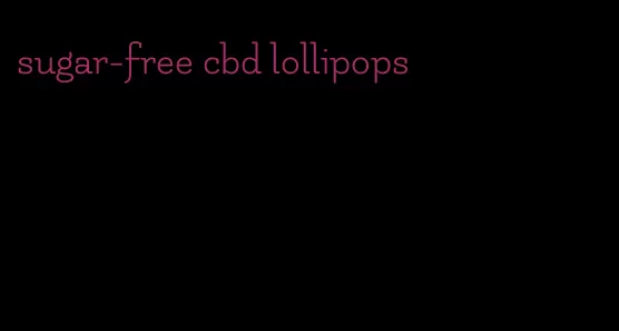 sugar-free cbd lollipops