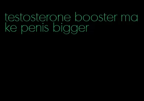 testosterone booster make penis bigger