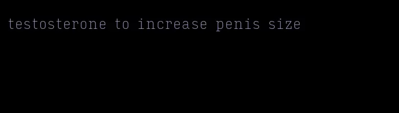 testosterone to increase penis size