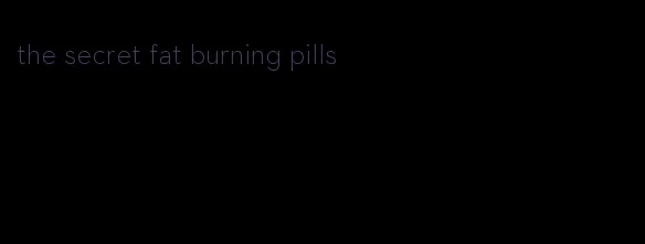 the secret fat burning pills