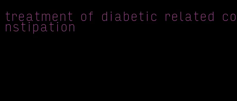 treatment of diabetic related constipation