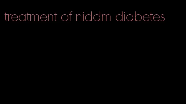 treatment of niddm diabetes
