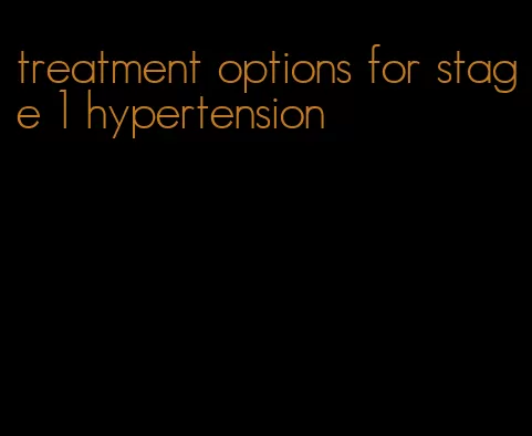treatment options for stage 1 hypertension