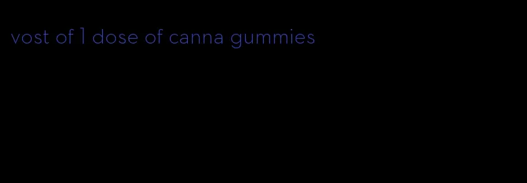 vost of 1 dose of canna gummies