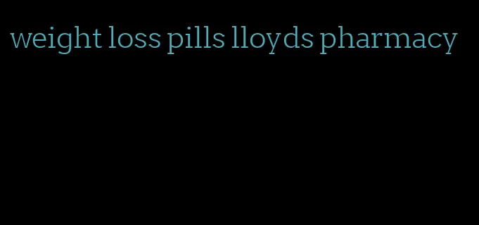 weight loss pills lloyds pharmacy