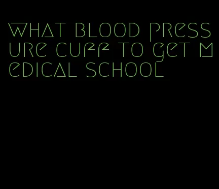 what blood pressure cuff to get medical school