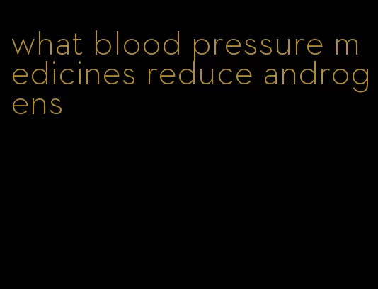 what blood pressure medicines reduce androgens
