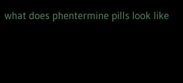 what does phentermine pills look like
