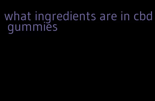 what ingredients are in cbd gummies
