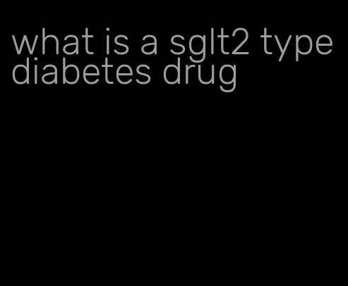 what is a sglt2 type diabetes drug