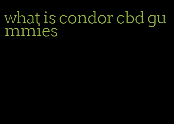 what is condor cbd gummies