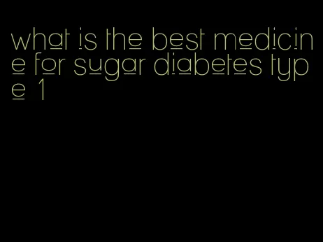 what is the best medicine for sugar diabetes type 1