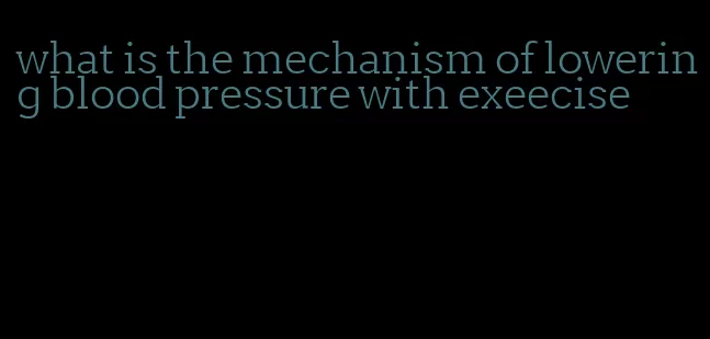 what is the mechanism of lowering blood pressure with exeecise