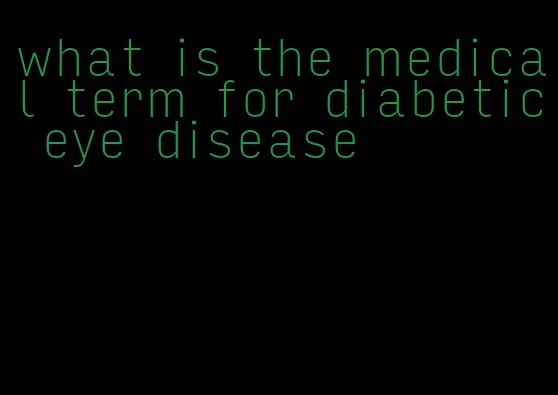 what is the medical term for diabetic eye disease