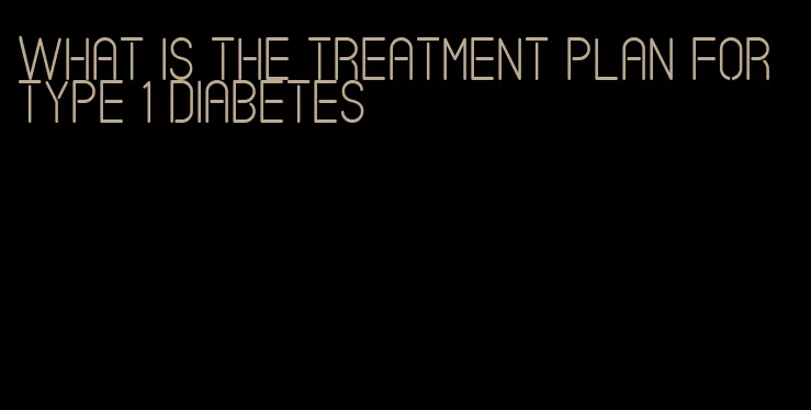 what is the treatment plan for type 1 diabetes