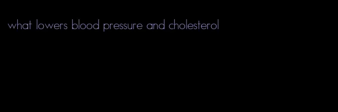 what lowers blood pressure and cholesterol