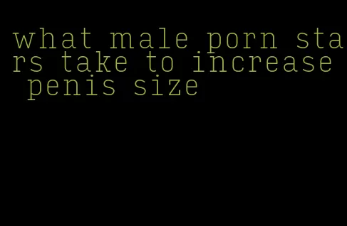 what male porn stars take to increase penis size