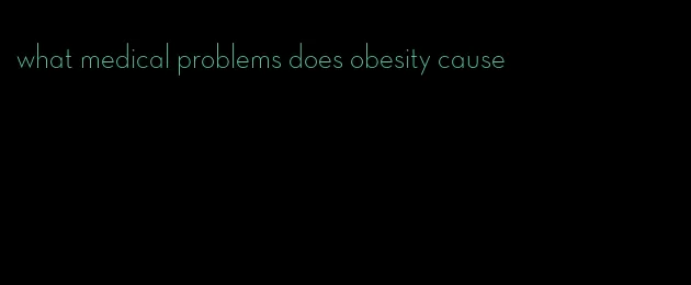 what medical problems does obesity cause