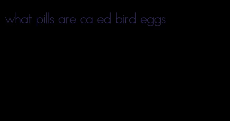 what pills are ca ed bird eggs