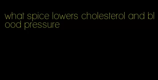 what spice lowers cholesterol and blood pressure