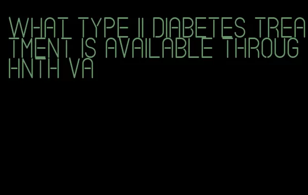 what type ii diabetes treatment is available throughnth va