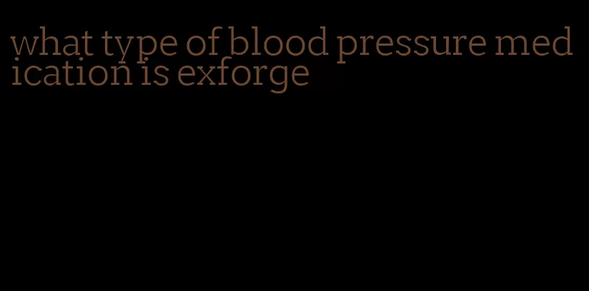what type of blood pressure medication is exforge